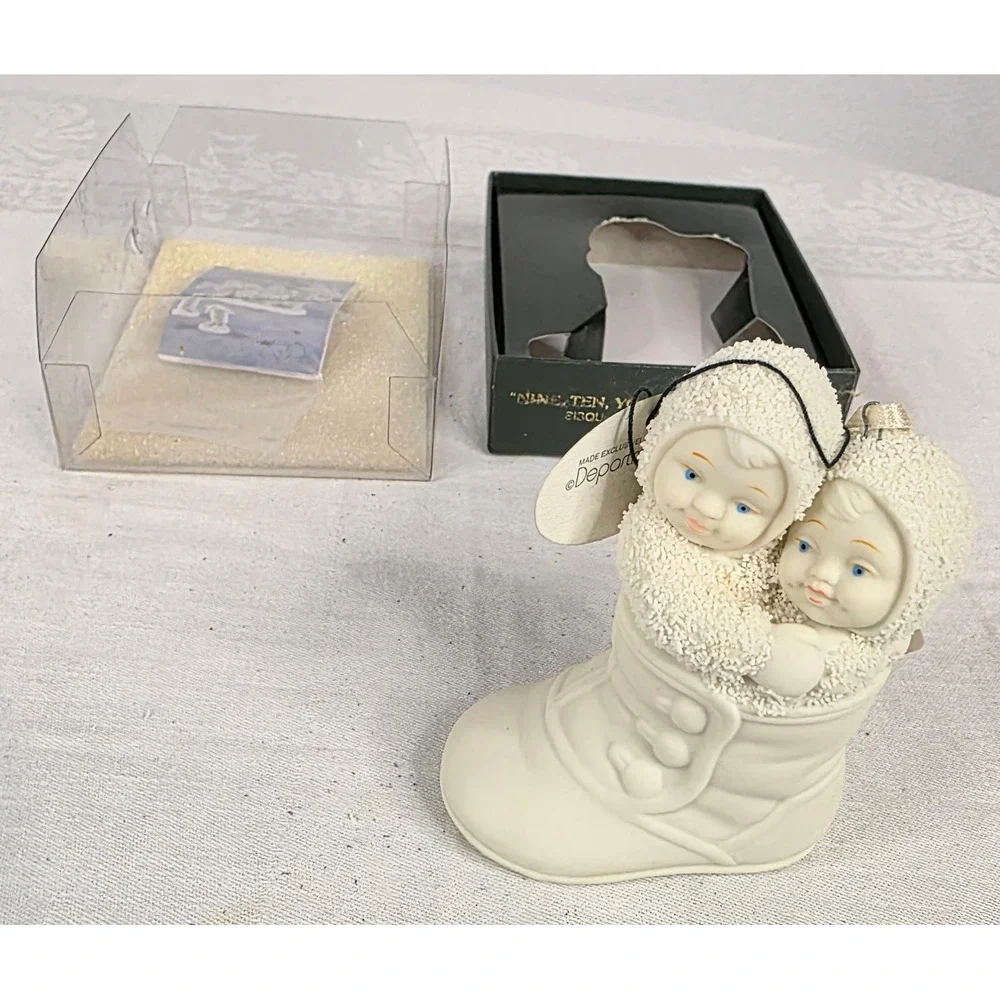 Dept 56 Snowbabies Nine Ten You're My Best Friend Bisque Bootiebaby Ornament